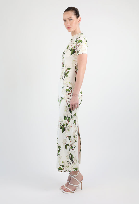 Bougainvillea Long Jersey Dress