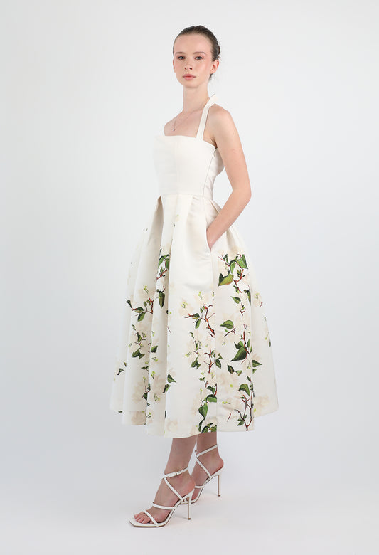 Bougainvillea Faille Dress