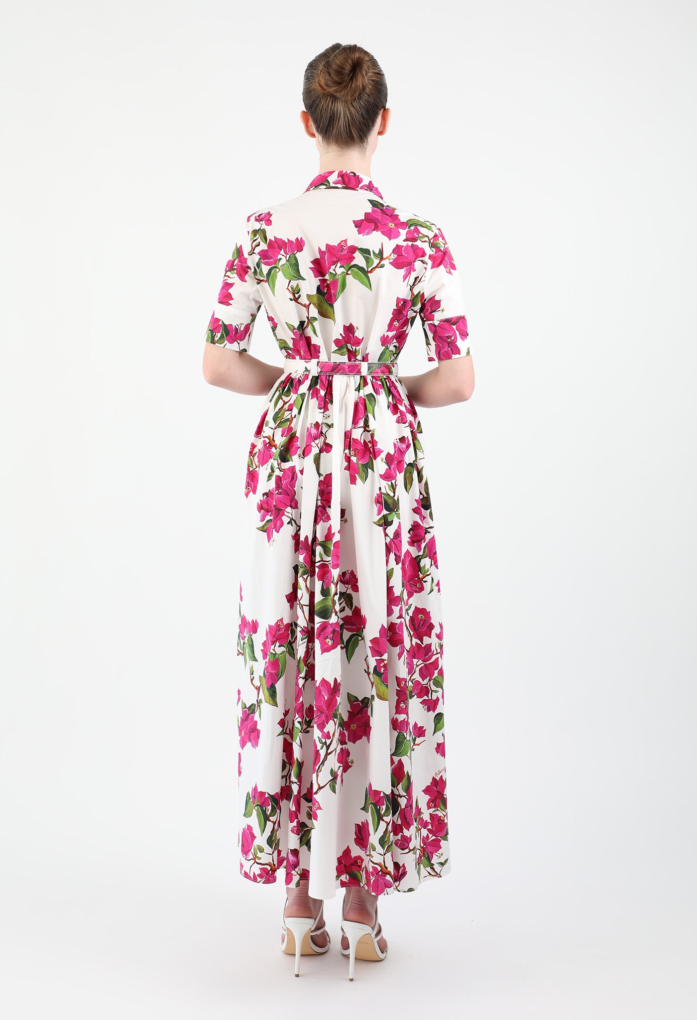 Bougainvillea Cotton Poplin Dress