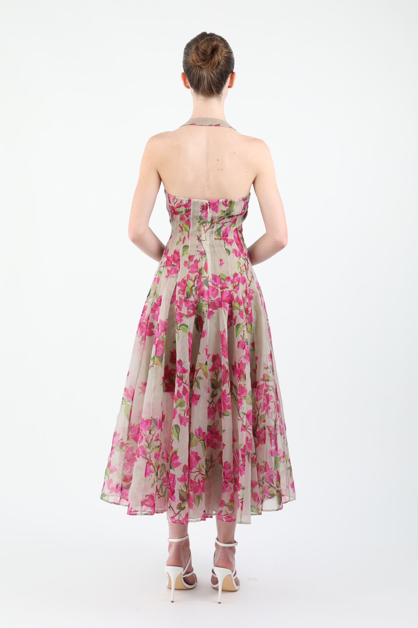 Bougainvillea Silk Blend Gazar Insert Dress