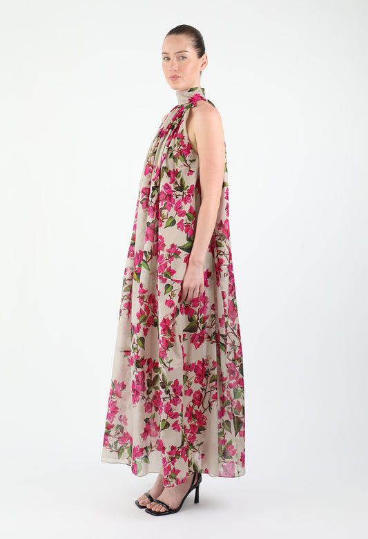 Bougainvillea Cotton Voile Dress