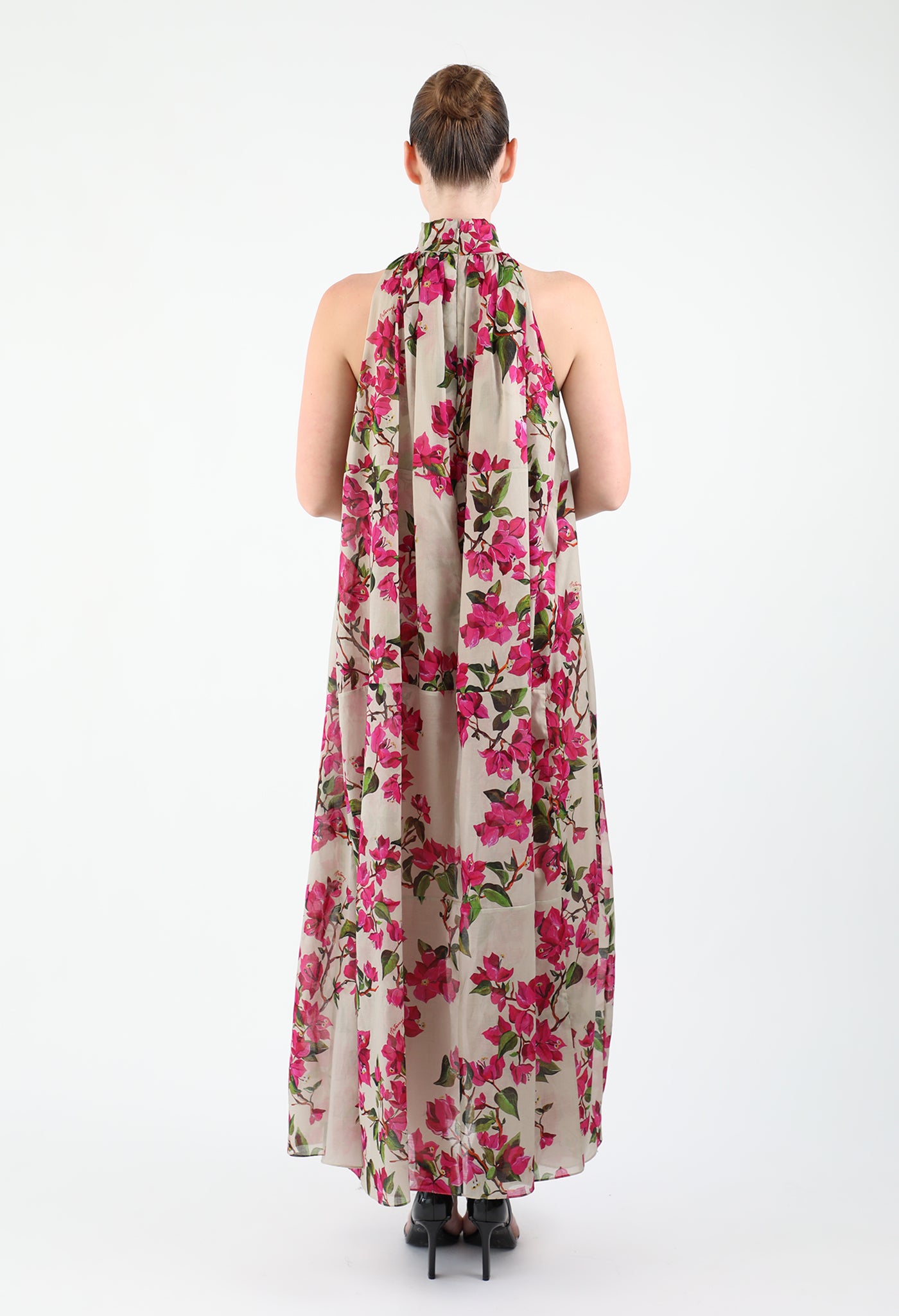 Bougainvillea Cotton Voile Dress