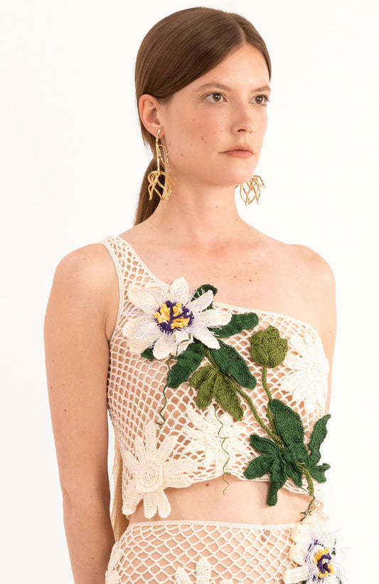 Crochet Passion Flower Top