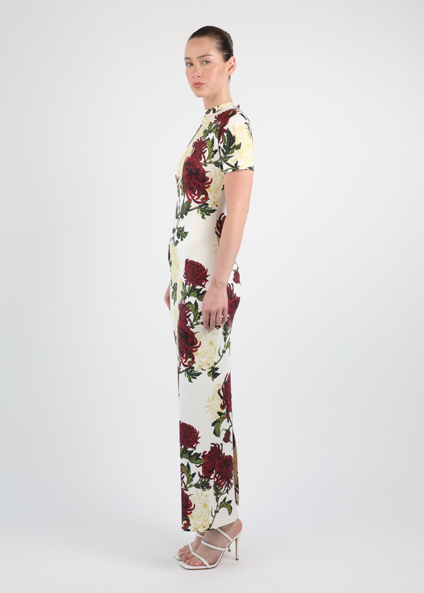 Chrysanthemum Long Jersey Dress