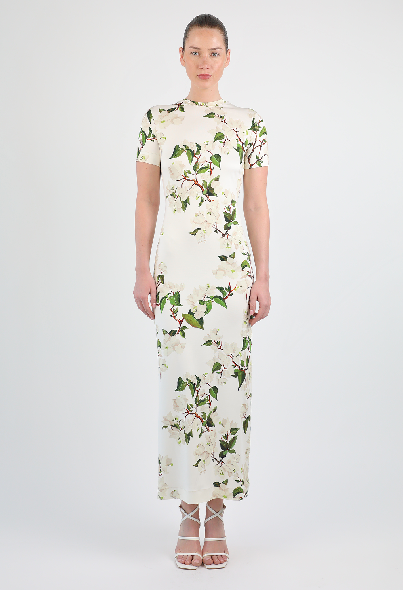 Bougainvillea Long Jersey Dress