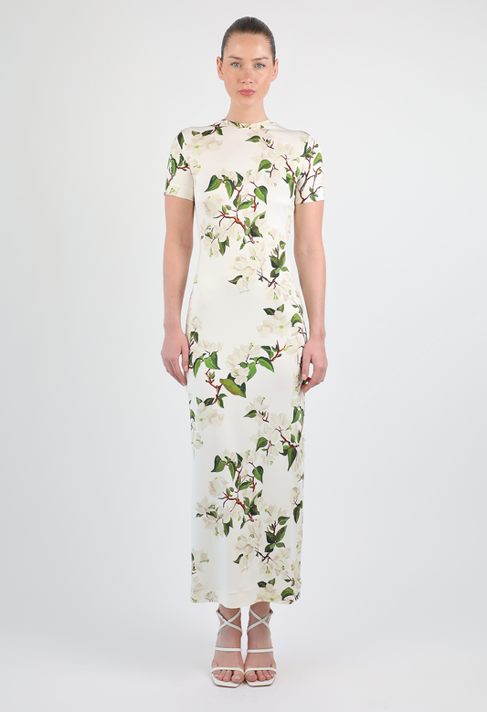 Bougainvillea Long Jersey Dress