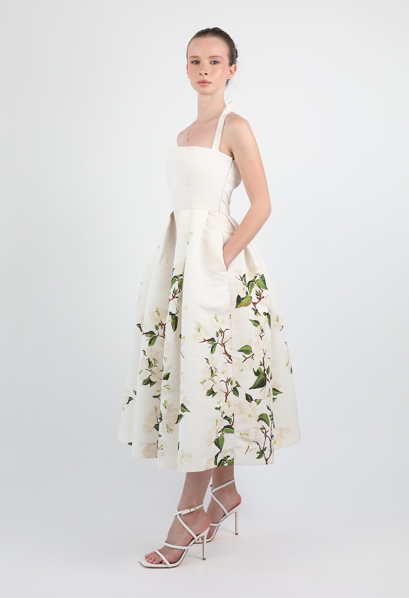 Bougainvillea Faille Dress