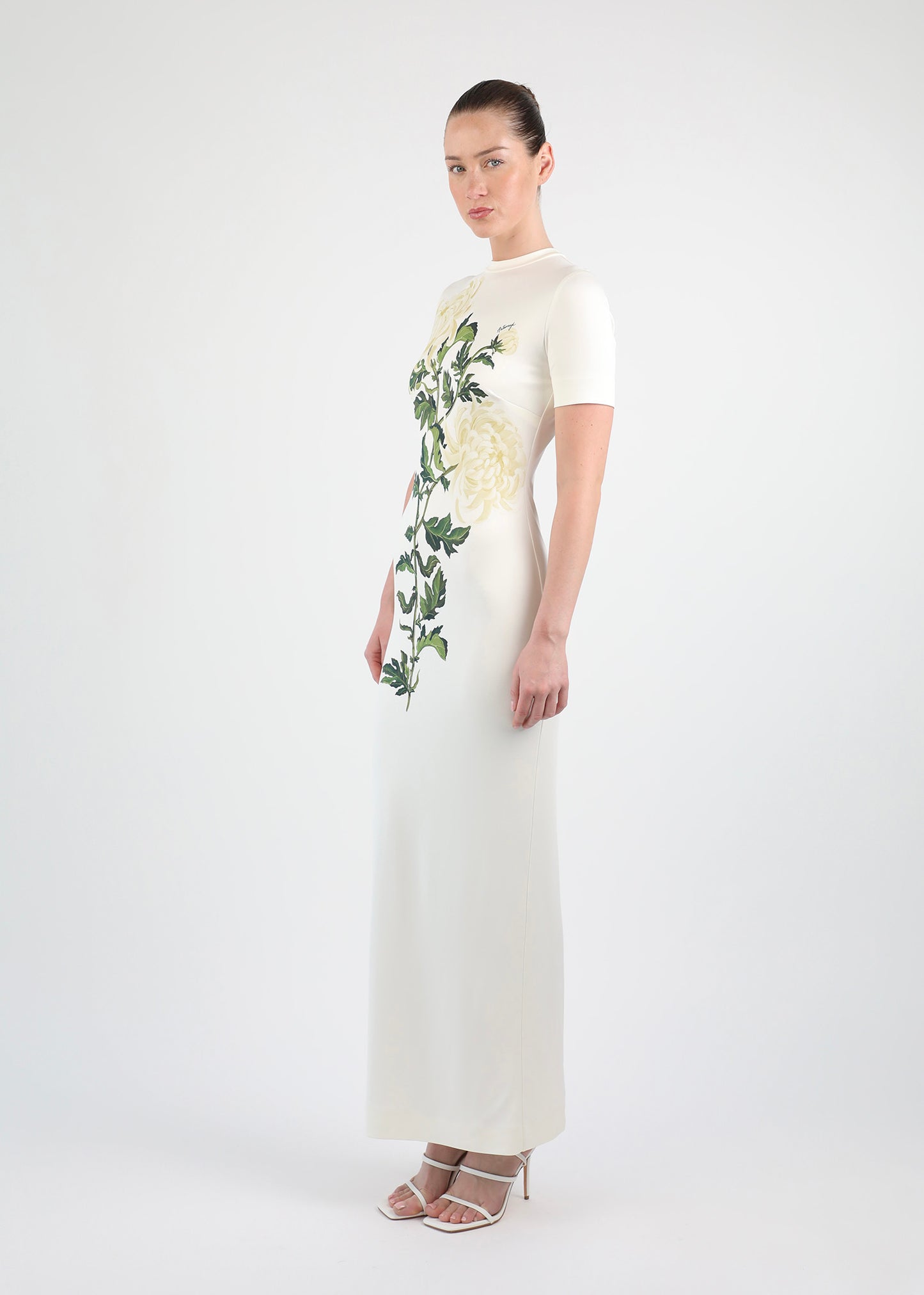 Chrysanthemum Long Jersey Dress