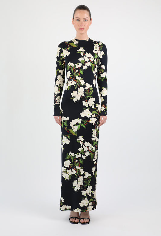 Long Sleeved Bougainvillea Jersey Dress