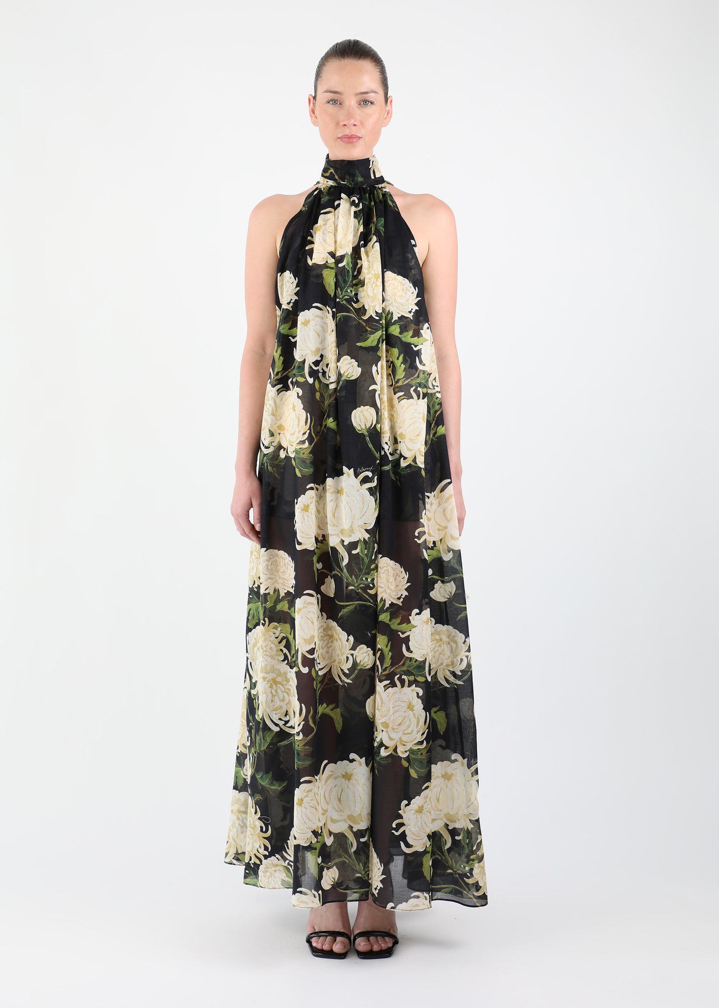 Chrysanthemum Cotton Voile Dress