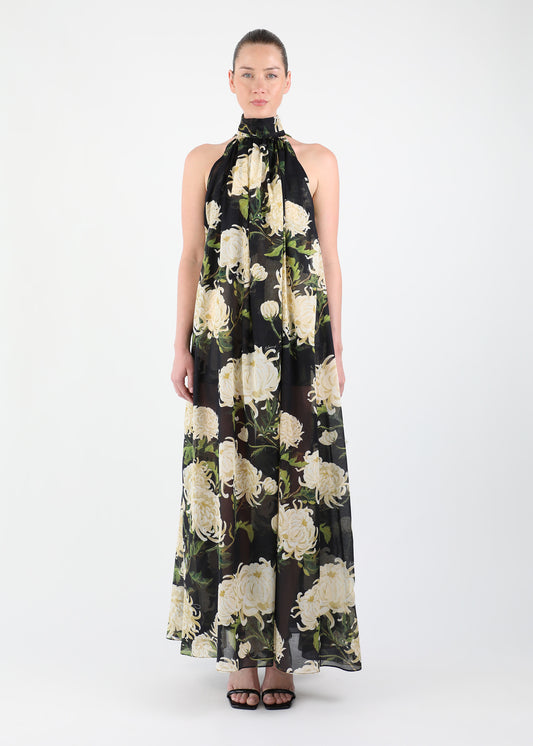 Chrysanthemum Cotton Voile Dress