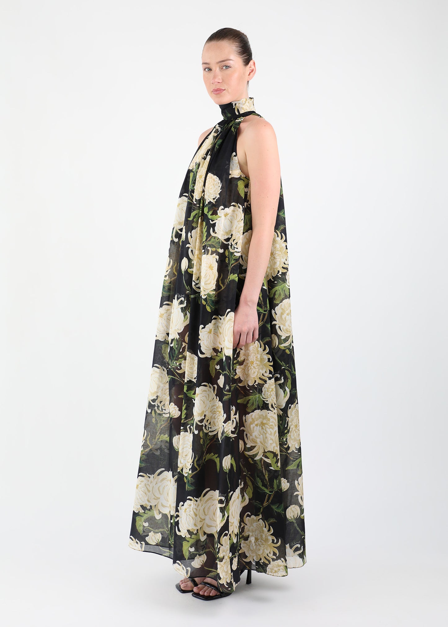 Chrysanthemum Cotton Voile Dress