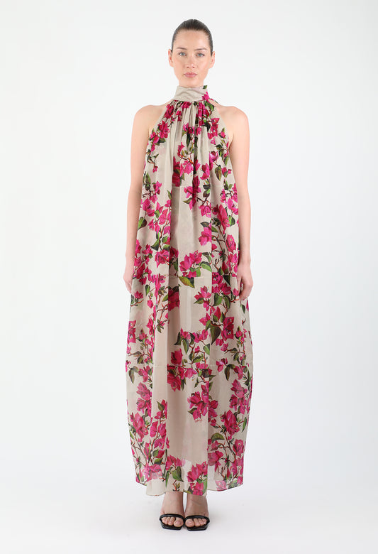 Bougainvillea Cotton Voile Dress