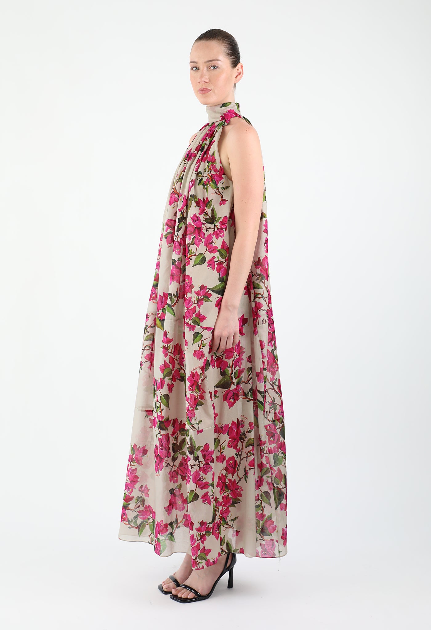 Bougainvillea Cotton Voile Dress
