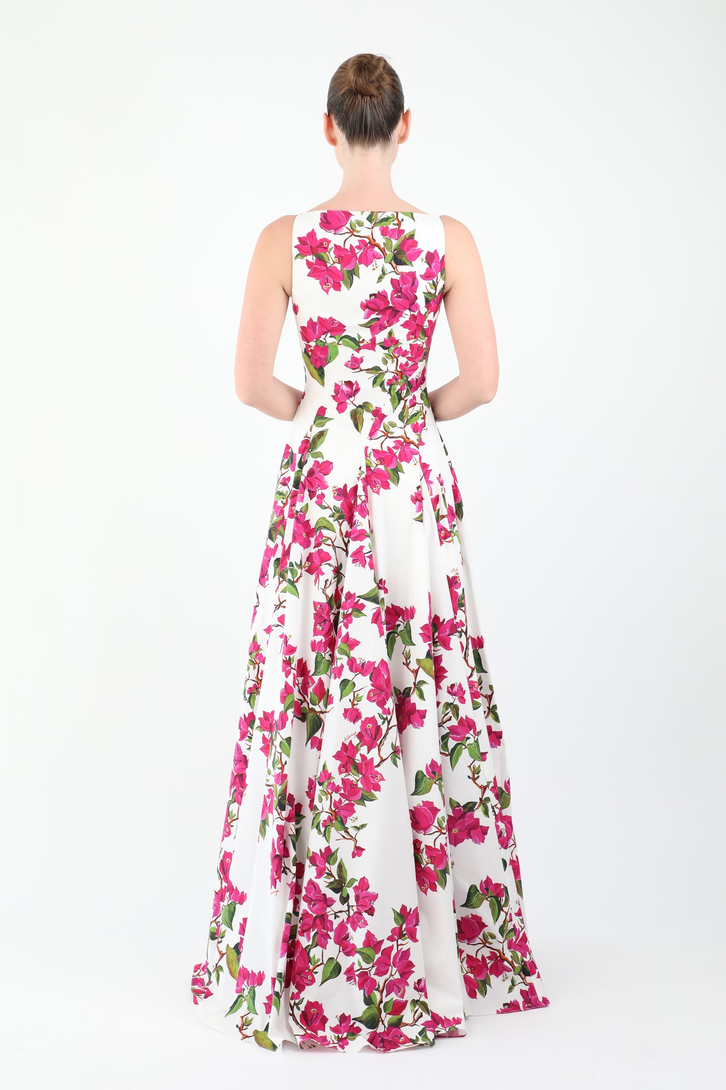 Bougainvillea Cotton Stretch Poplin Gown