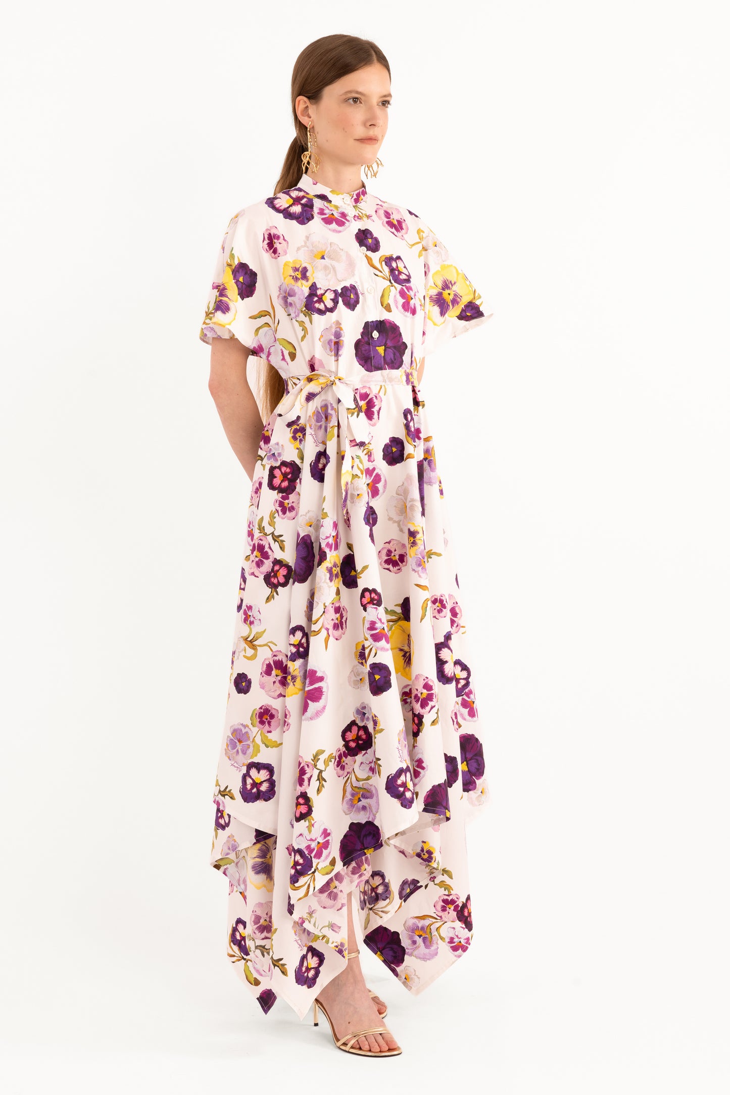 Pansy Cotten Poplin Shirt Dress