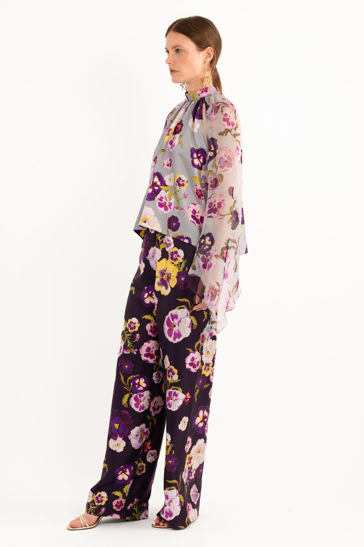 Silk Twill & Chiffon 
Blouse